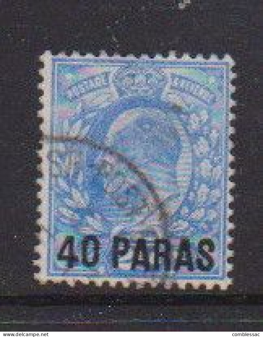 BRITISH  LEVANT    1902    40 Pa  On  2 1/2d  Blue    USED - Brits-Levant