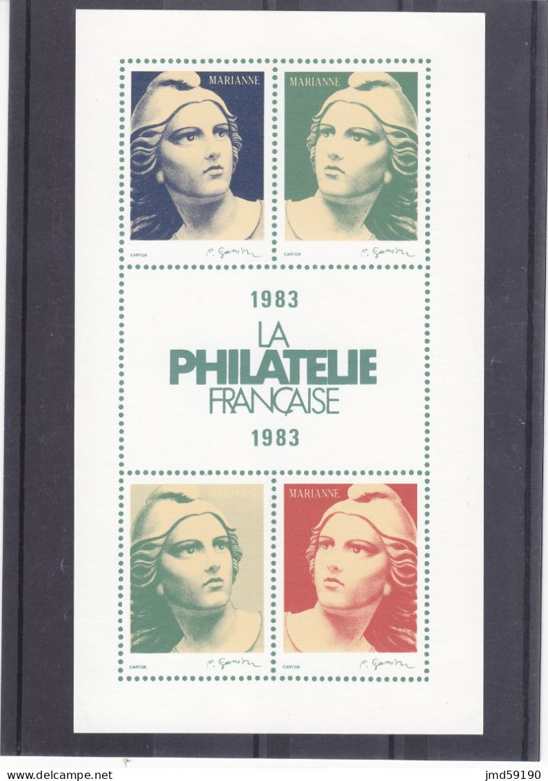 ERINNOPHILIE-Bloc Neuf Non Dentelé- Marianne De Gandon  De 1983 La Philatélie Française - Blokken & Postzegelboekjes