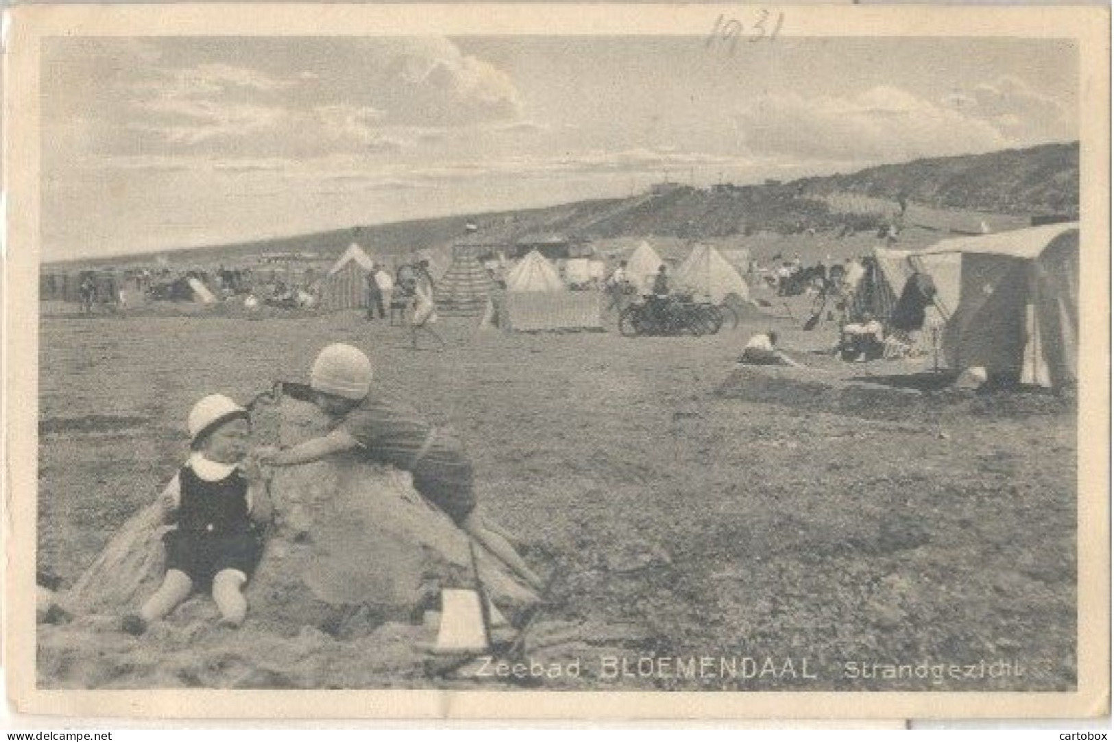 Bloemendaal, Zeebad Bloemendaal Strandgezicht (anno 1931) - Bloemendaal