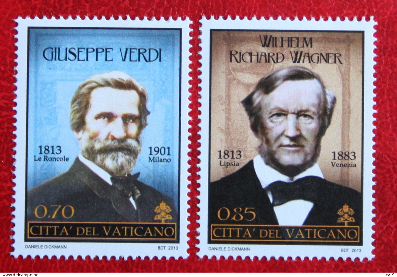 Composers Giuseppe Verdi And Richard Wagner 2013 Mi 1780-1781 Yv 1633-1634 POSTFRIS / MNH / ** VATICANO VATICAN - Ongebruikt