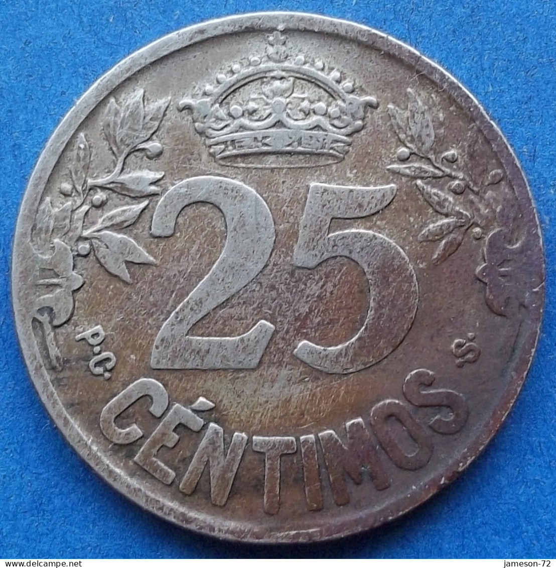 SPAIN - 25 Centimos 1925 PC S "Caraba" KM# 740 Alfonso XIII (1886-1931) - Edelweiss Coins - Premières Frappes