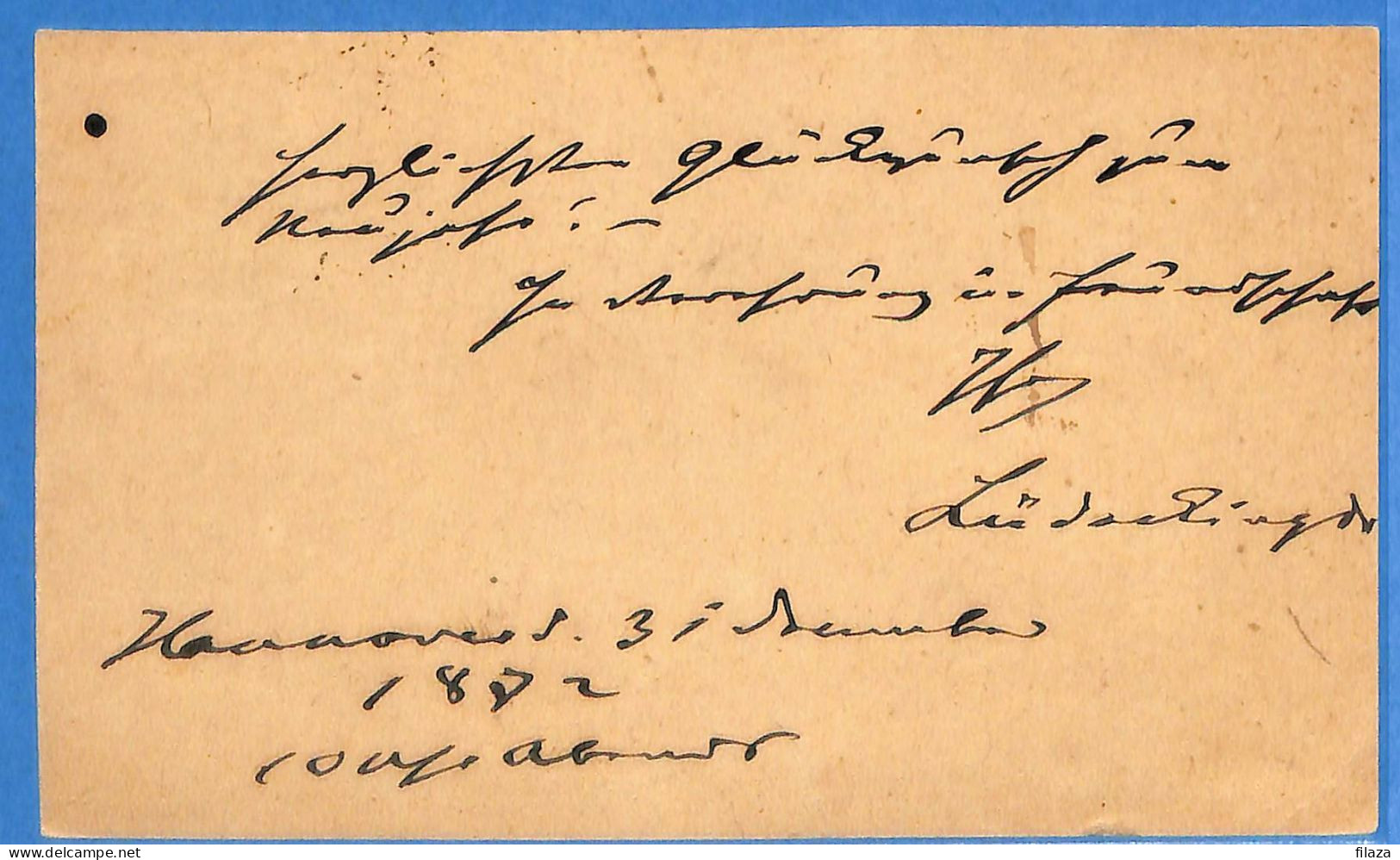 Allemagne Reich 1872 - Carte Postale De Hannover - G30571 - Cartas & Documentos
