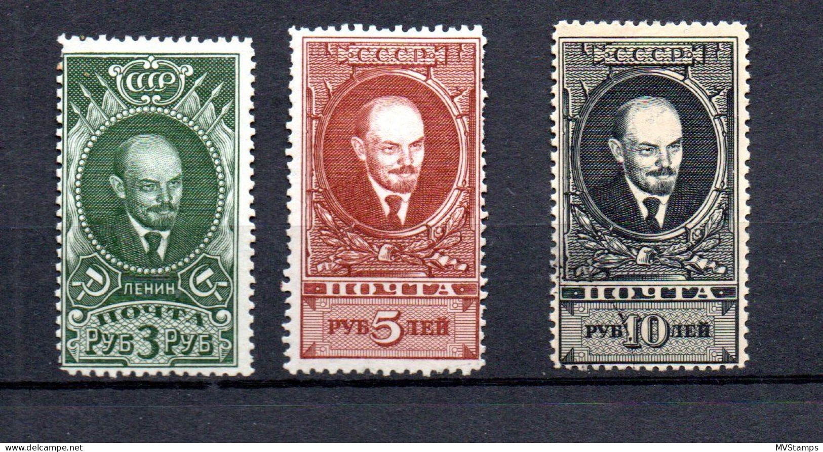 Russia 1939 Old Set Lenin Stamps (Michel 687/89) MLH - Neufs