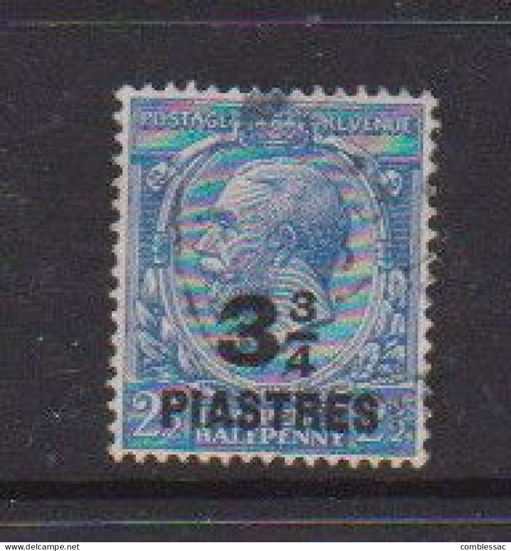 BRITISH  LEVANT    1913    3 3/4pi  On  2 1/2d  Blue    USED - Levante Británica