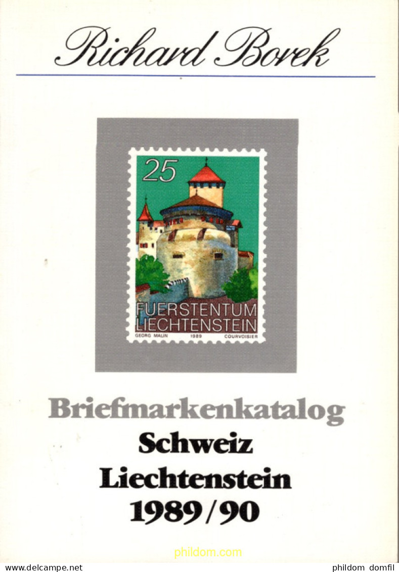 Briefmarken Katalog Schweiz Liechtenstein 1989/90 De Richard Borek - Motivkataloge
