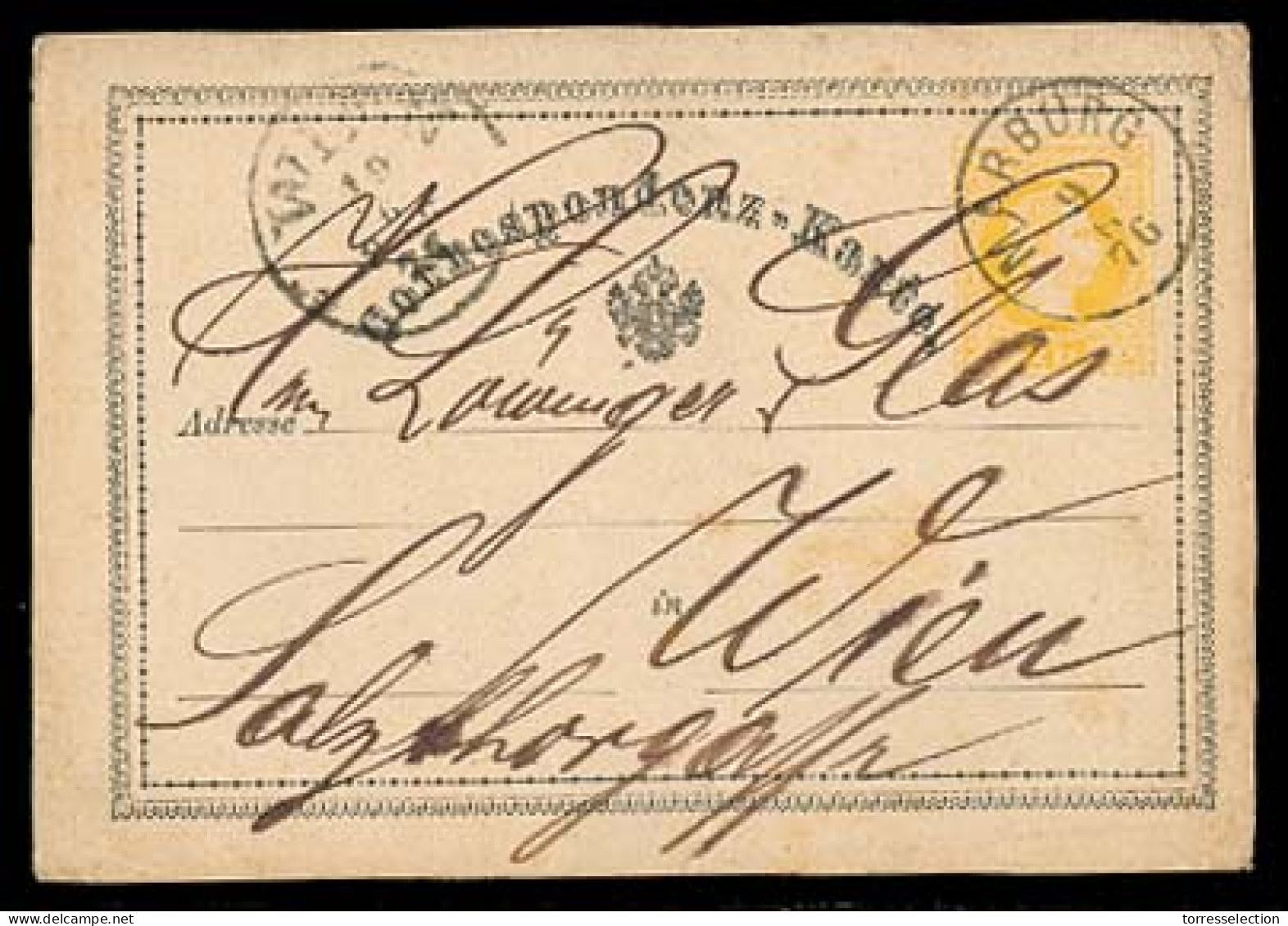 SLOVENIA. 1876. Marburg / Maribor - Wien. 1st Issue Austria Stat Card. - Slovénie
