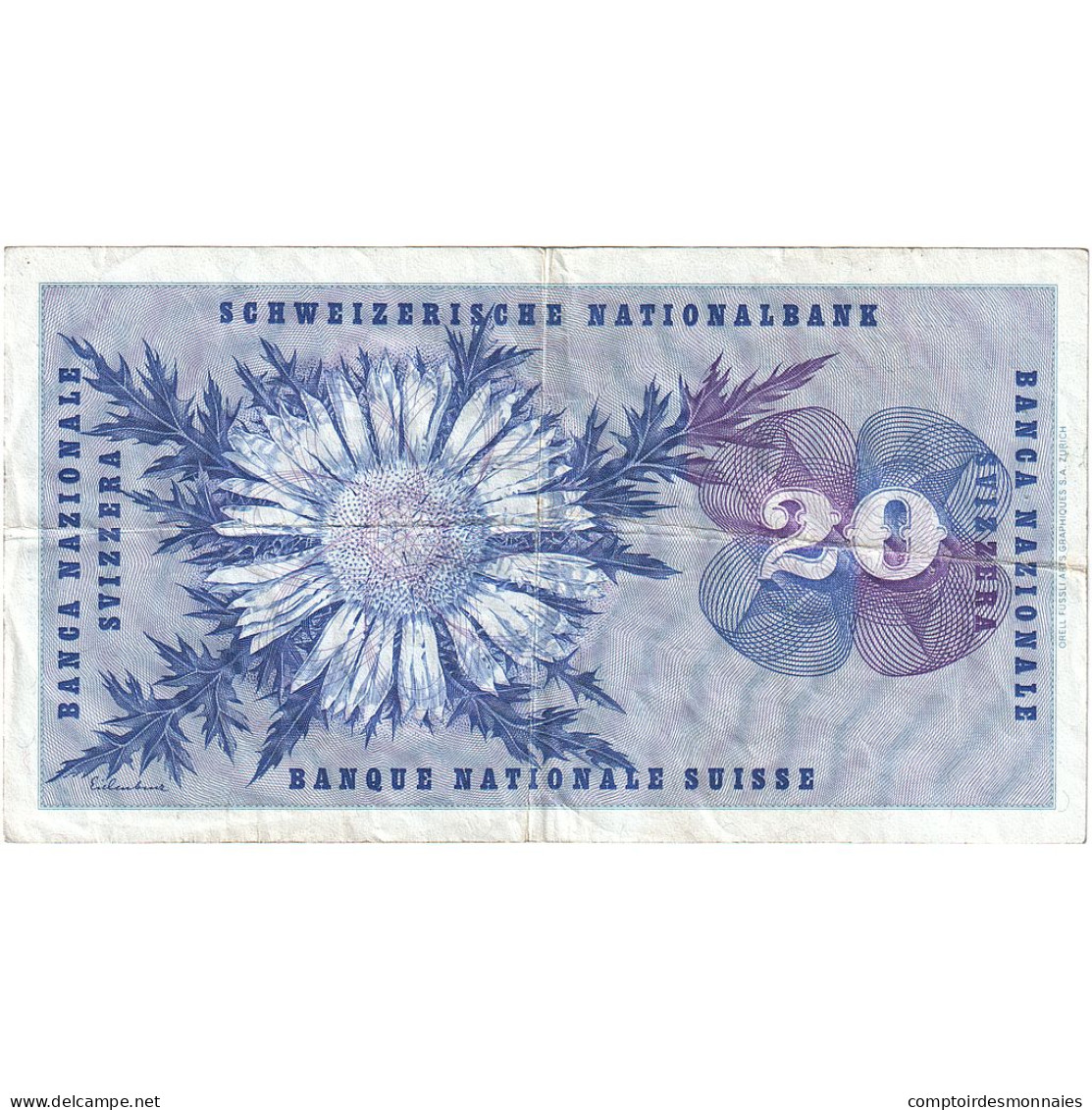 Billet, Suisse, 20 Franken, 1973, 1973-03-07, KM:46u, TB+ - Schweiz