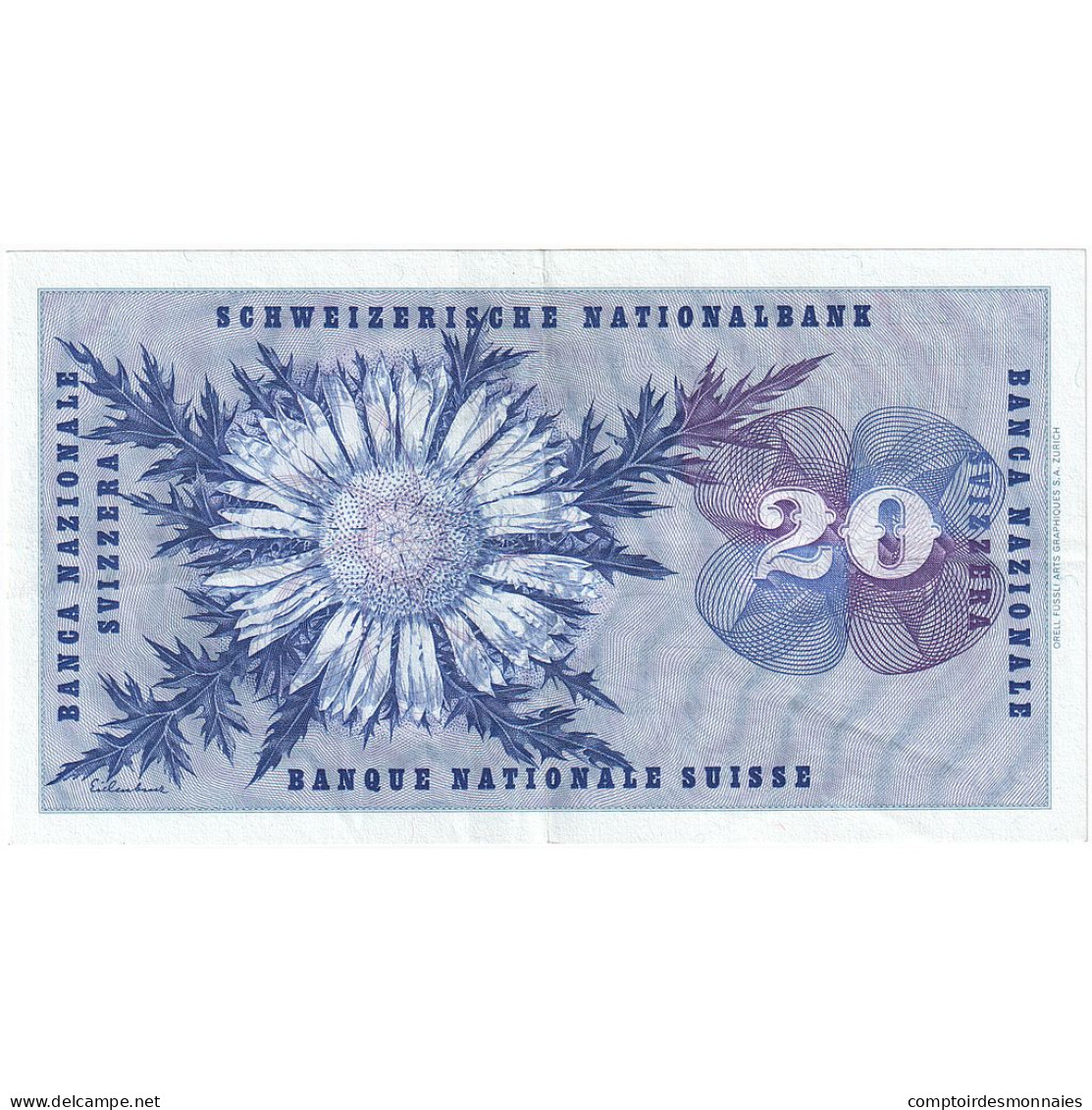 Billet, Suisse, 20 Franken, 1973, 1973-03-07, KM:46u, TB+ - Suiza