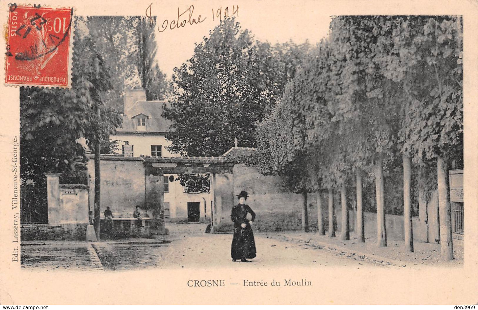 CROSNE (Essonne) - Entrée Du Moulin - Précurseur Voyagé 1904 (2 Scans) - Crosnes (Crosne)