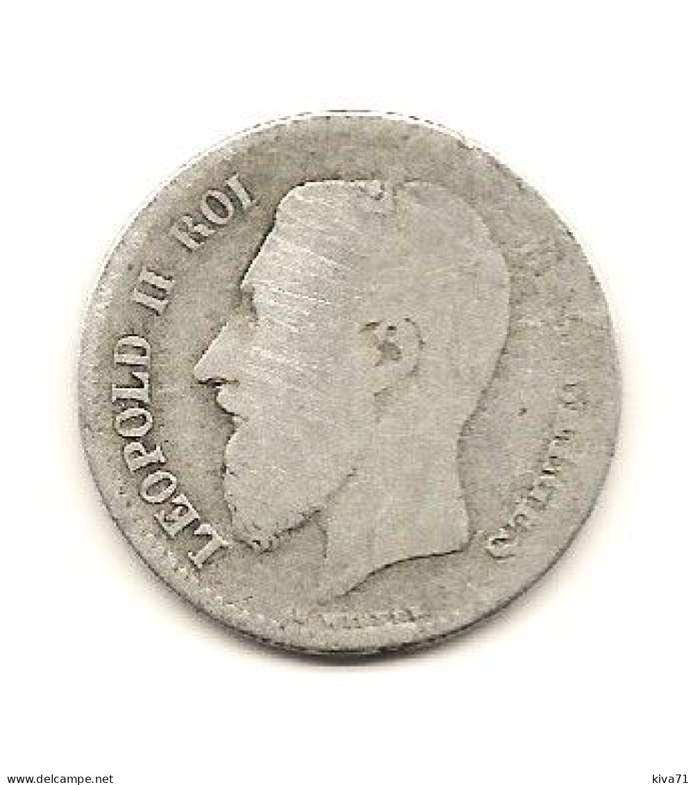 1 Franc  "Belgique  " 1869 ARGENT   TB - 1 Franc