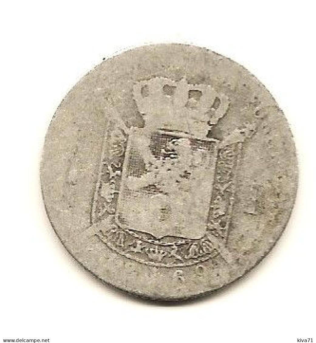 1 Franc  "Belgique  " 1869 ARGENT   TB - 1 Frank