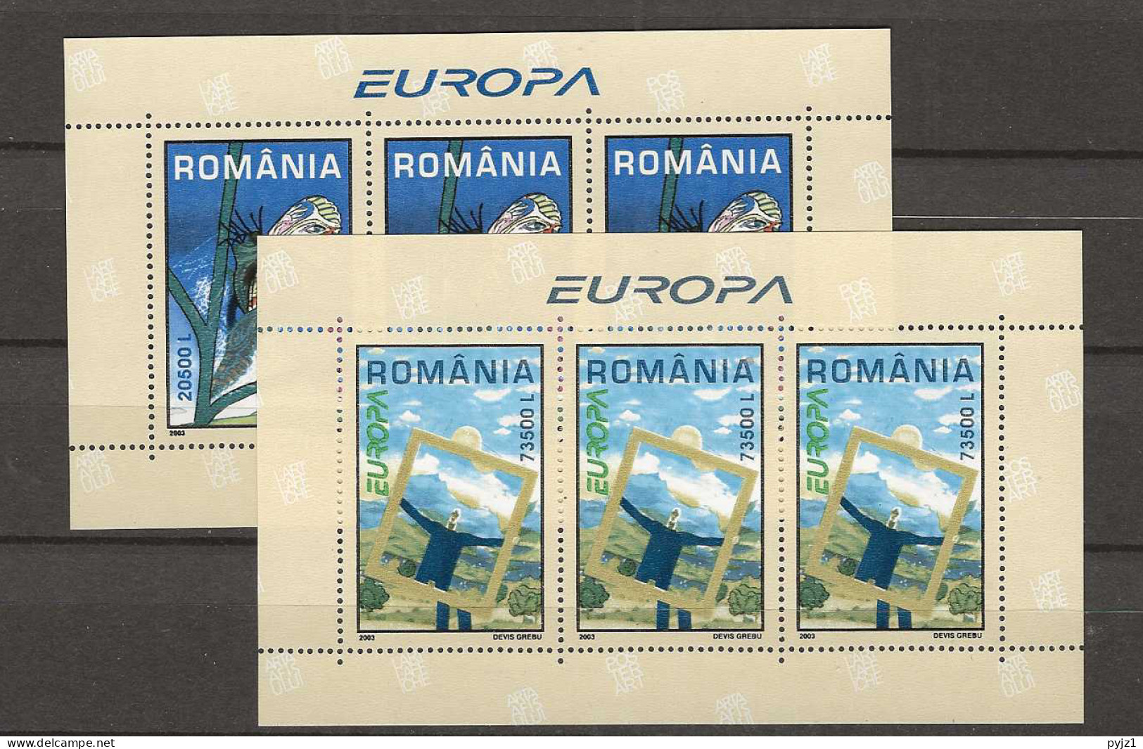 2003 MNH Romania Blocks, Postfris** - 2003