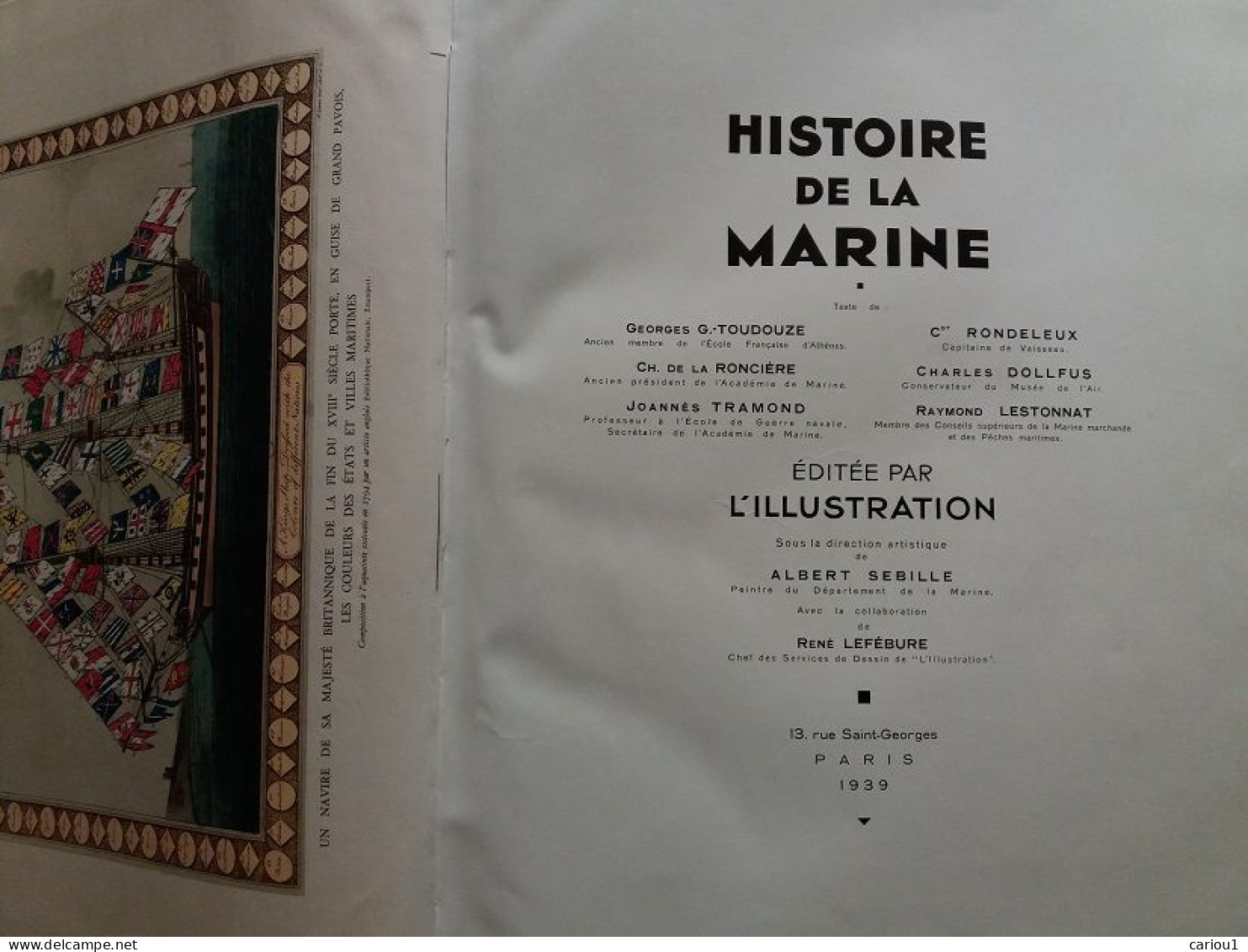 C1 MER Illustration HISTOIRE DE LA MARINE 1939 Tres Grand Format RELIE ILLUSTRE Port Inclus France - Autres & Non Classés