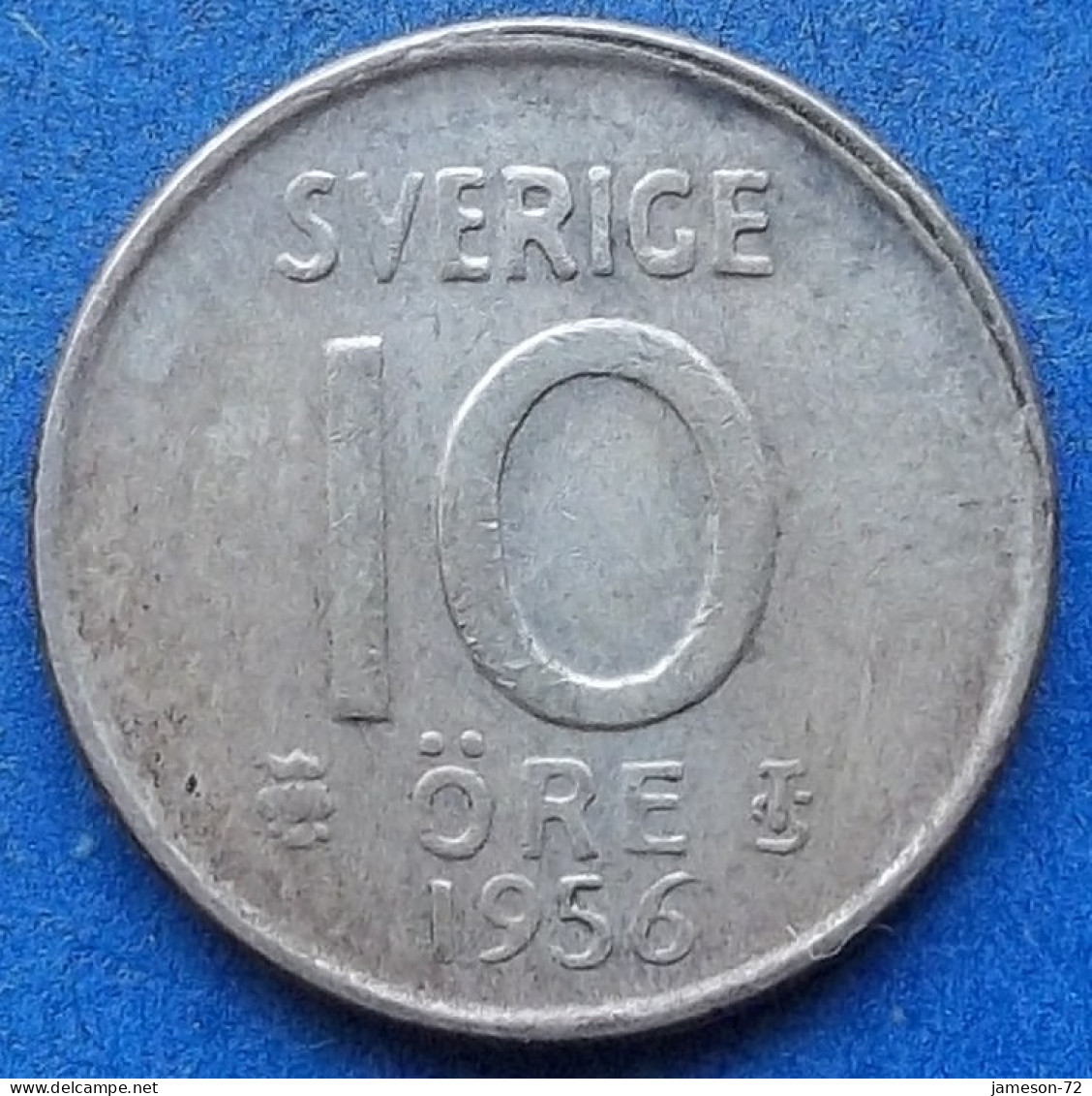 SWEDEN - Silver 10 öre 1956 TS KM# 823 Gustav VI Adolf (1950-1973) - Edelweiss Coins - Suède