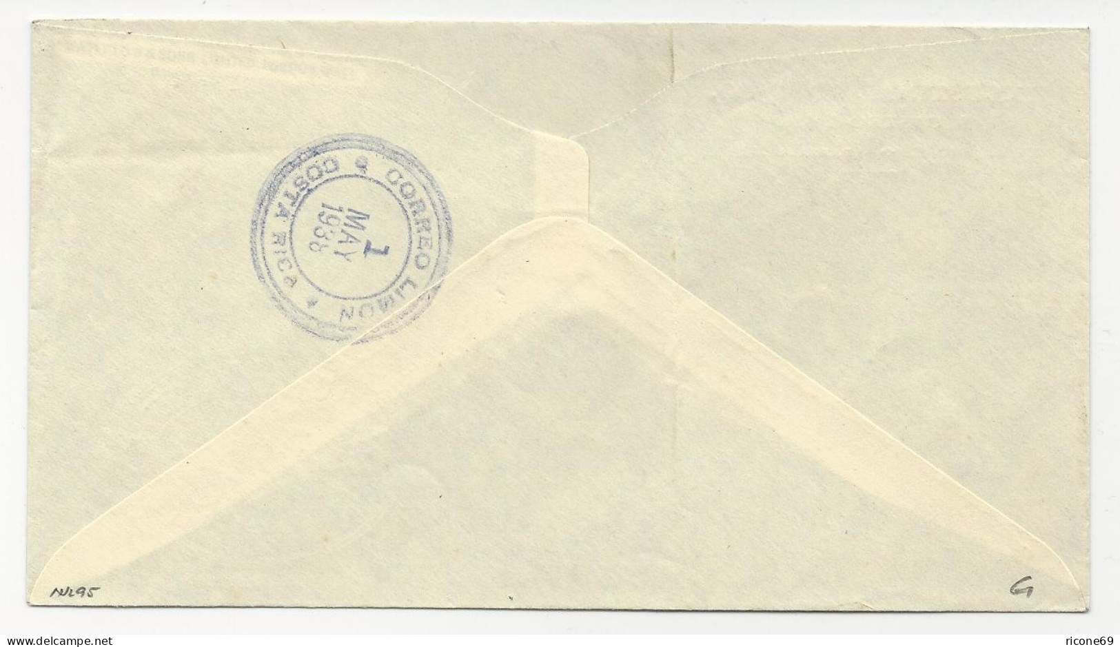 Costa Rica 1938, Gebr. 5 C. Ganzsache Brief M. Reklame Zudruck Jabon Palmera - Costa Rica