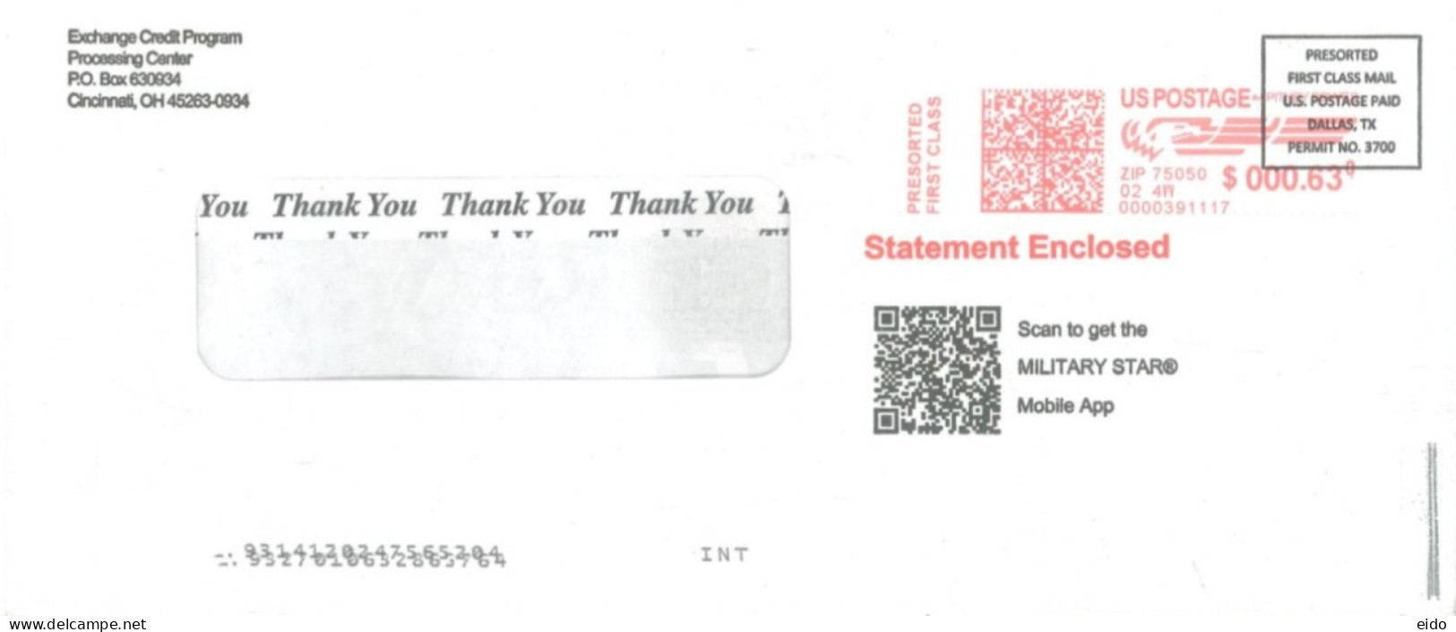 UNITED STATES - 2023, P0STAL FRANKING MACHINE COVER TO DUBAI. - Lettres & Documents
