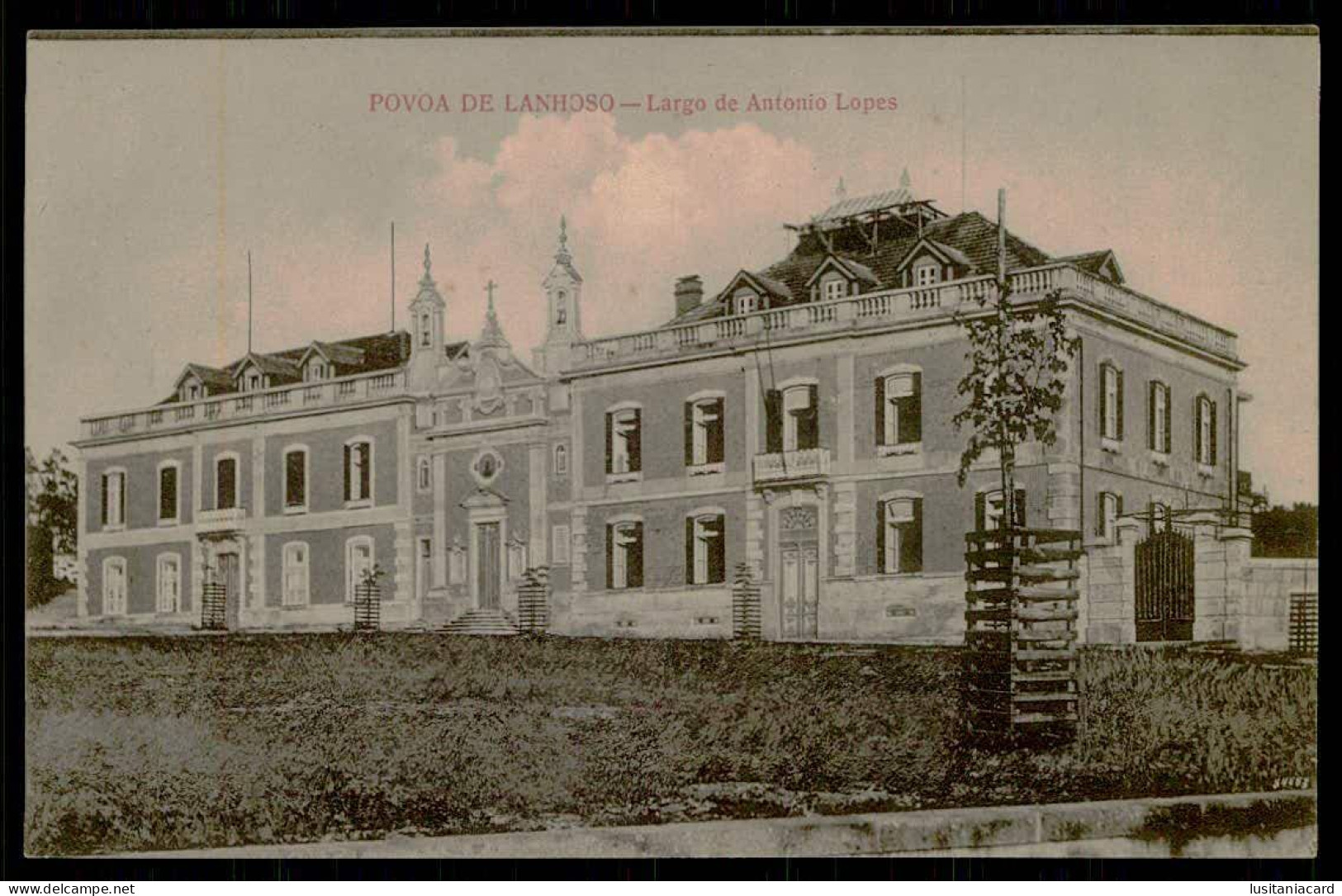 POVOA DE LANHOSO - Largo De Antonio Lopes.(Ed.Loja Central)  Carte Postale - Braga