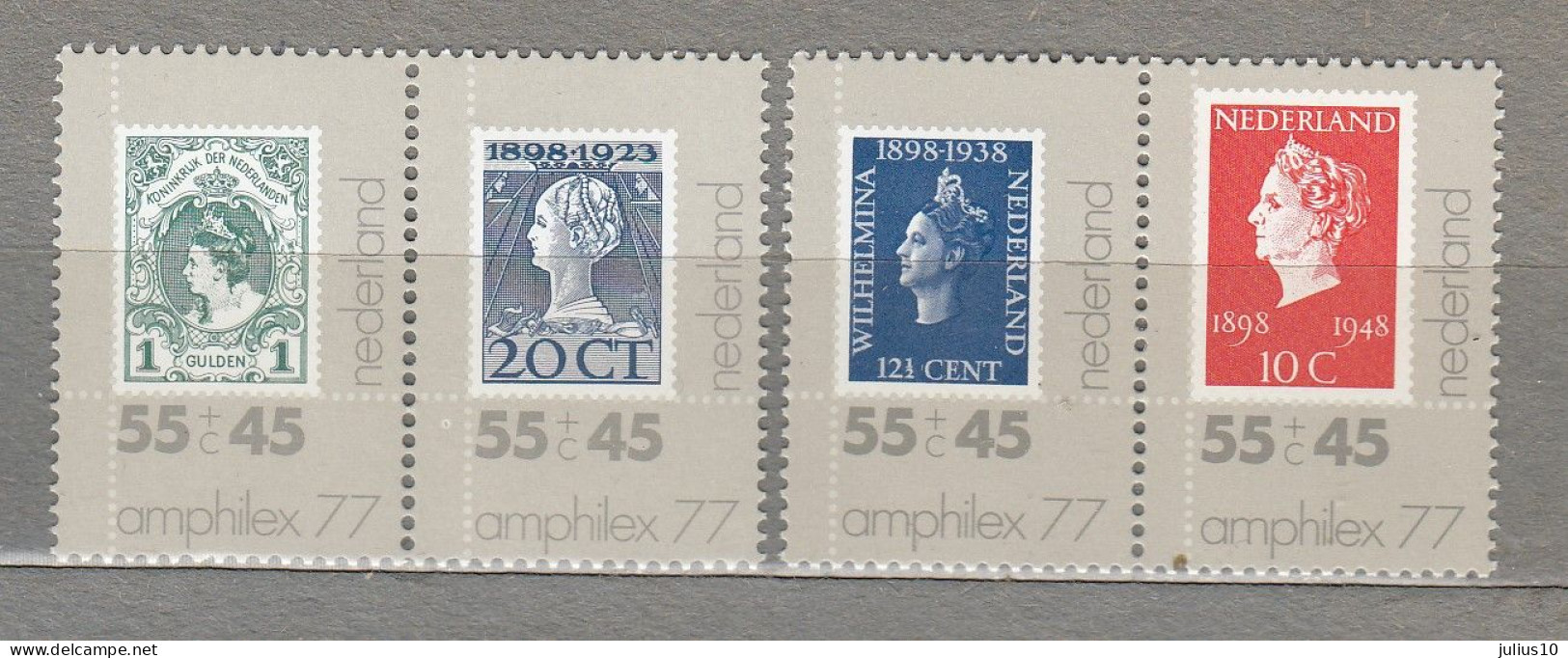 Netherlands 1977 Stamps On Stamps Queens MNH(**) Mi 1101-1104 #30307 - Unused Stamps
