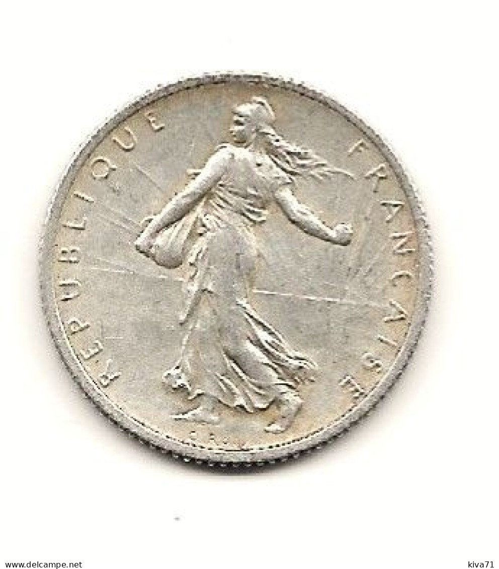 1 Franc  "Semeuse  " 1917 ARGENT   TTB+ - 1 Franc