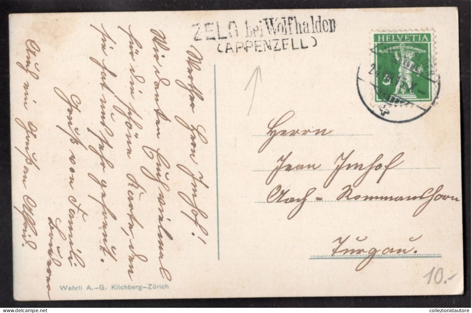 SWITZERLAND - APPENZELL UND ALPSTEIN - CARTOLINA FP SPEDITA IL 24.08.1915 TIMBRO DI ZELG BEI WOLFHALDEN - Appenzell
