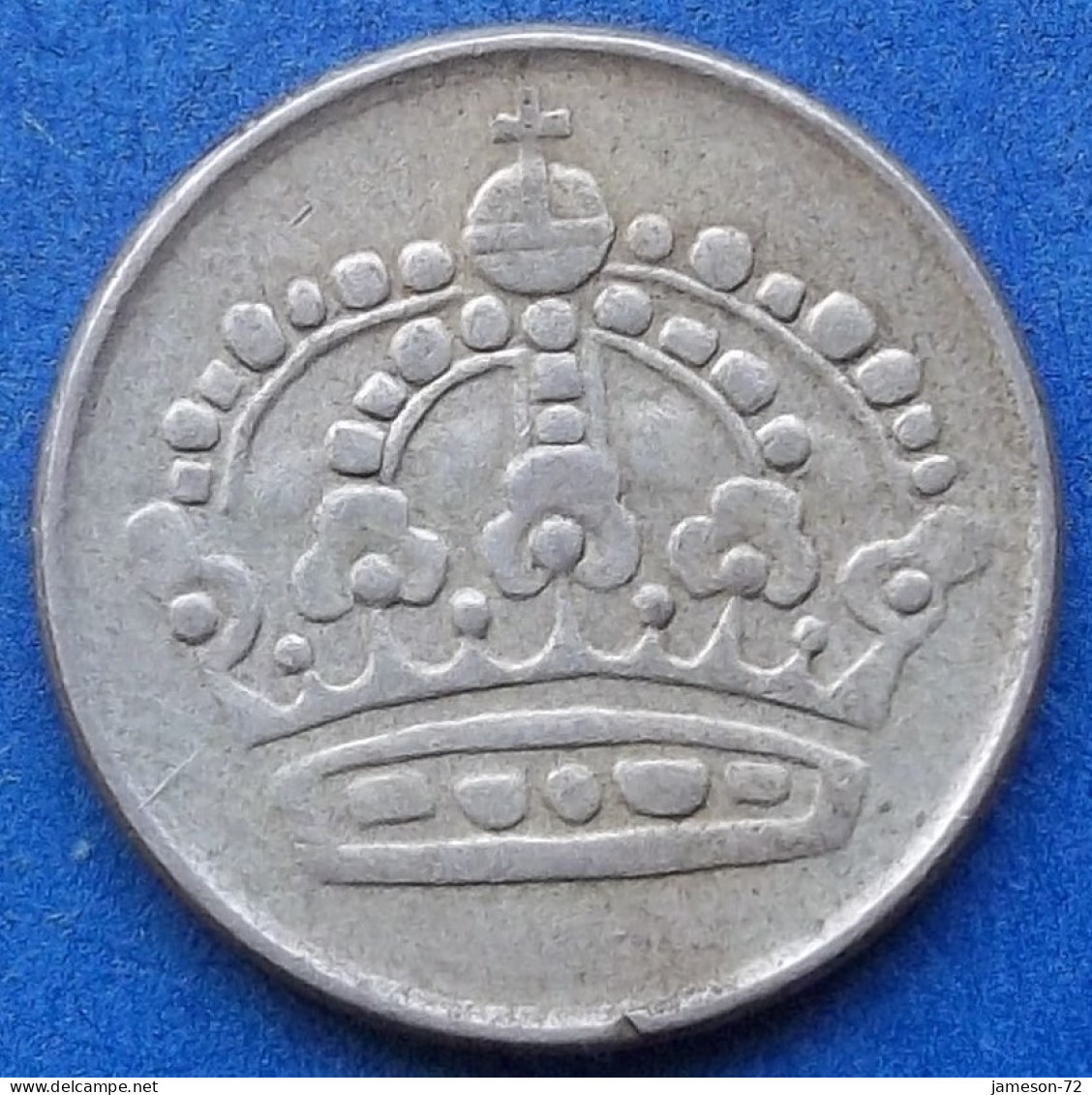 SWEDEN - Silver 25 öre 1953 TS KM# 824 Gustav VI Adolf (1950-1973) - Edelweiss Coins - Suède