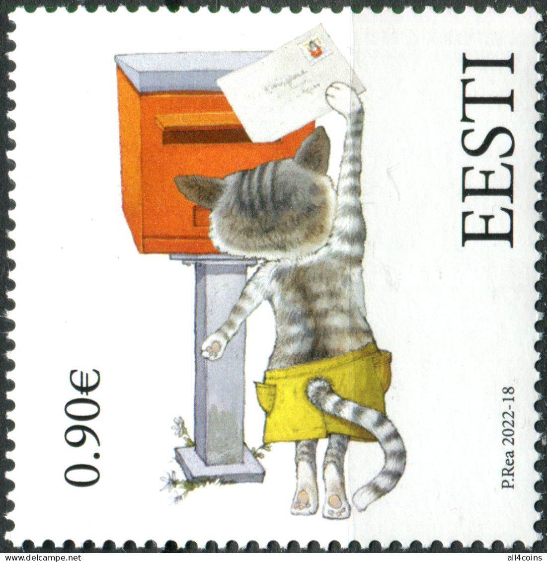 Estonia 2022. Children’s Stamp. Send A Postcard (MNH OG) Stamp - Estland