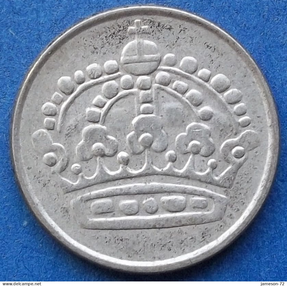 SWEDEN - Silver 25 öre 1955 TS KM# 824 Gustav VI Adolf (1950-1973) - Edelweiss Coins - Suède