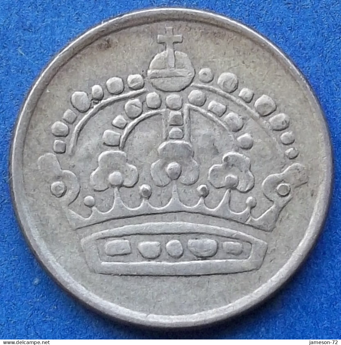 SWEDEN - Silver 25 öre 1956 TS KM# 824 Gustav VI Adolf (1950-1973) - Edelweiss Coins - Suède