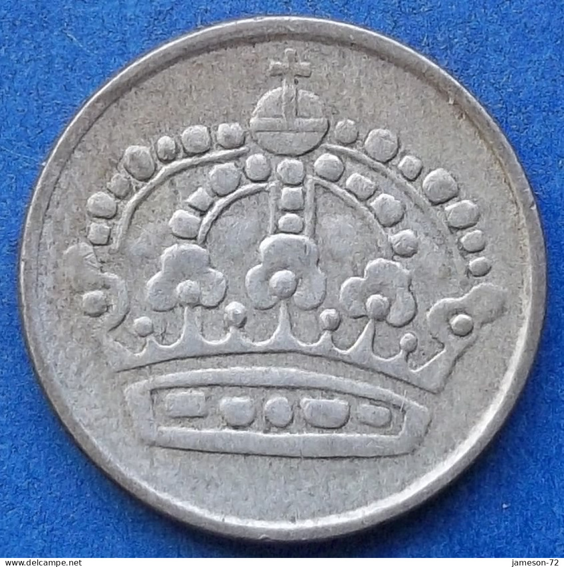 SWEDEN - Silver 25 öre 1957 TS KM# 824 Gustav VI Adolf (1950-1973) - Edelweiss Coins - Suède