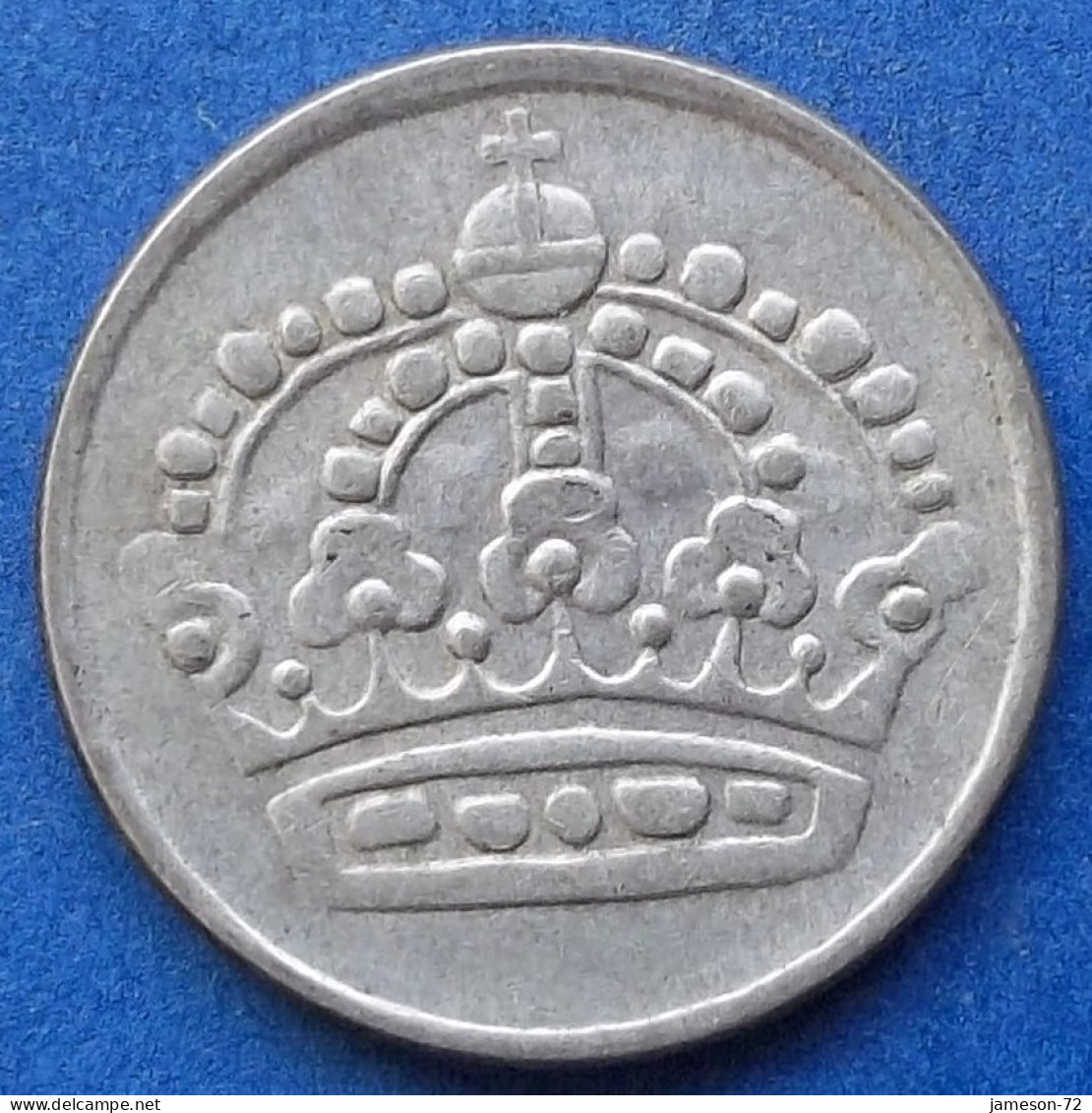 SWEDEN - Silver 25 öre 1959 TS KM# 824 Gustav VI Adolf (1950-1973) - Edelweiss Coins - Suède