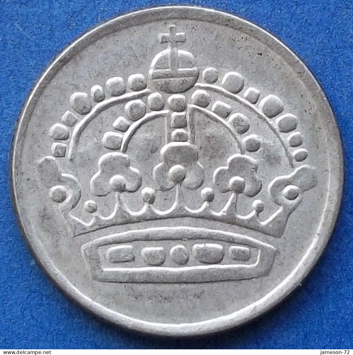 SWEDEN - Silver 25 öre 1960 TS KM# 824 Gustav VI Adolf (1950-1973) - Edelweiss Coins - Suède