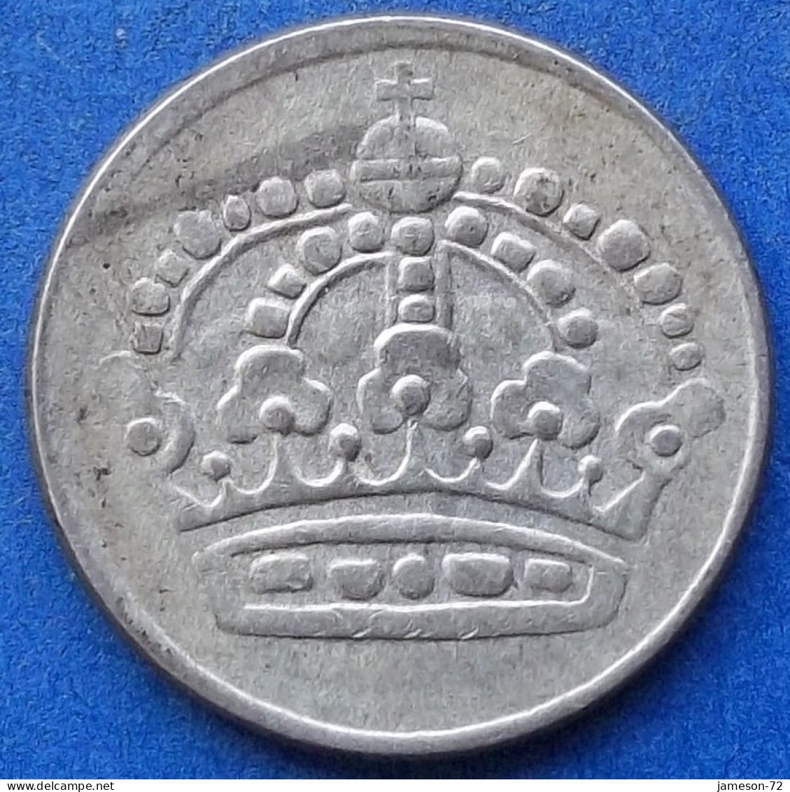 SWEDEN - Silver 25 öre 1961 TS KM# 824 Gustav VI Adolf (1950-1973) - Edelweiss Coins - Suède