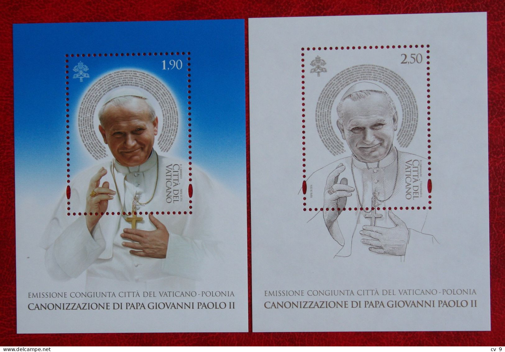 Canonification Of Pope John Paul II 2014 Mi 44-45 1802-1803 Yv 1657-1658 POSTFRIS / MNH / ** VATICANO VATICAN - Ungebraucht