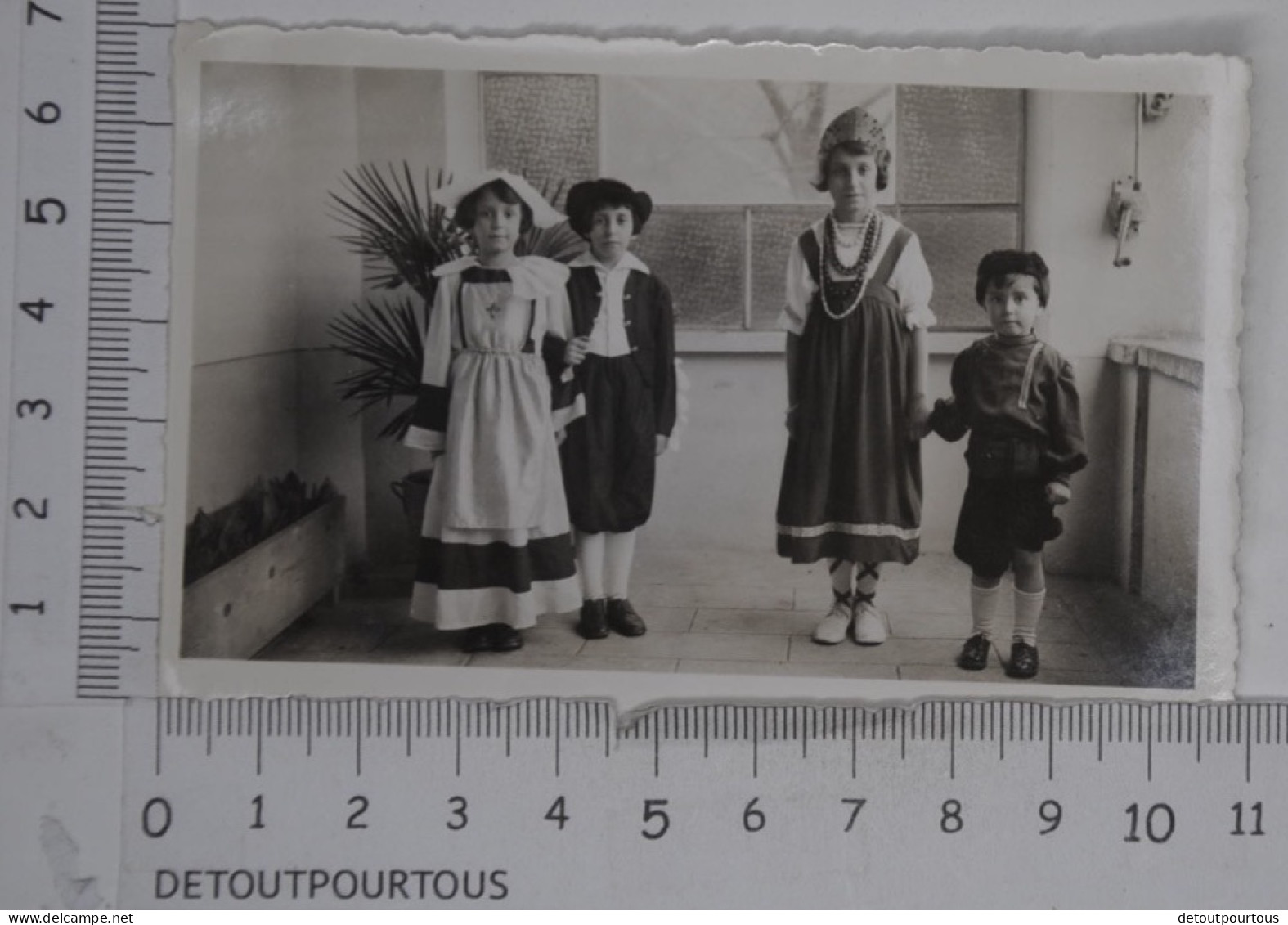 X3 Photos Photographie : Déguisements Enfants Déguisés Mardi Gras 1931 Child In Disguise - Objects