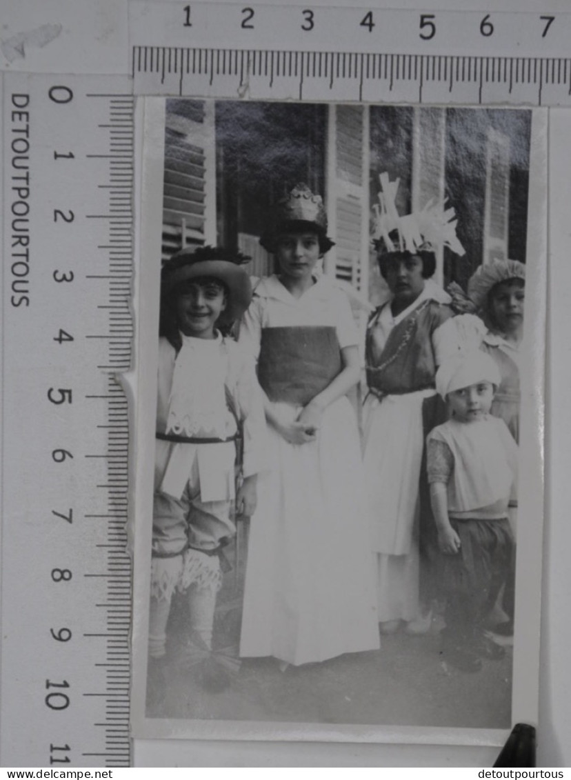 X3 Photos Photographie : Déguisements Enfants Déguisés Mardi Gras 1931 Child In Disguise - Objets