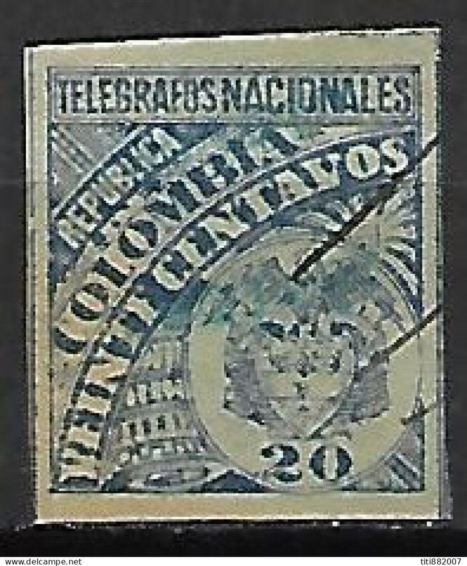 COLOMBIE   -   Télégraphe   -   1896 .  Y&T N° 23 Oblitéré - Colombia