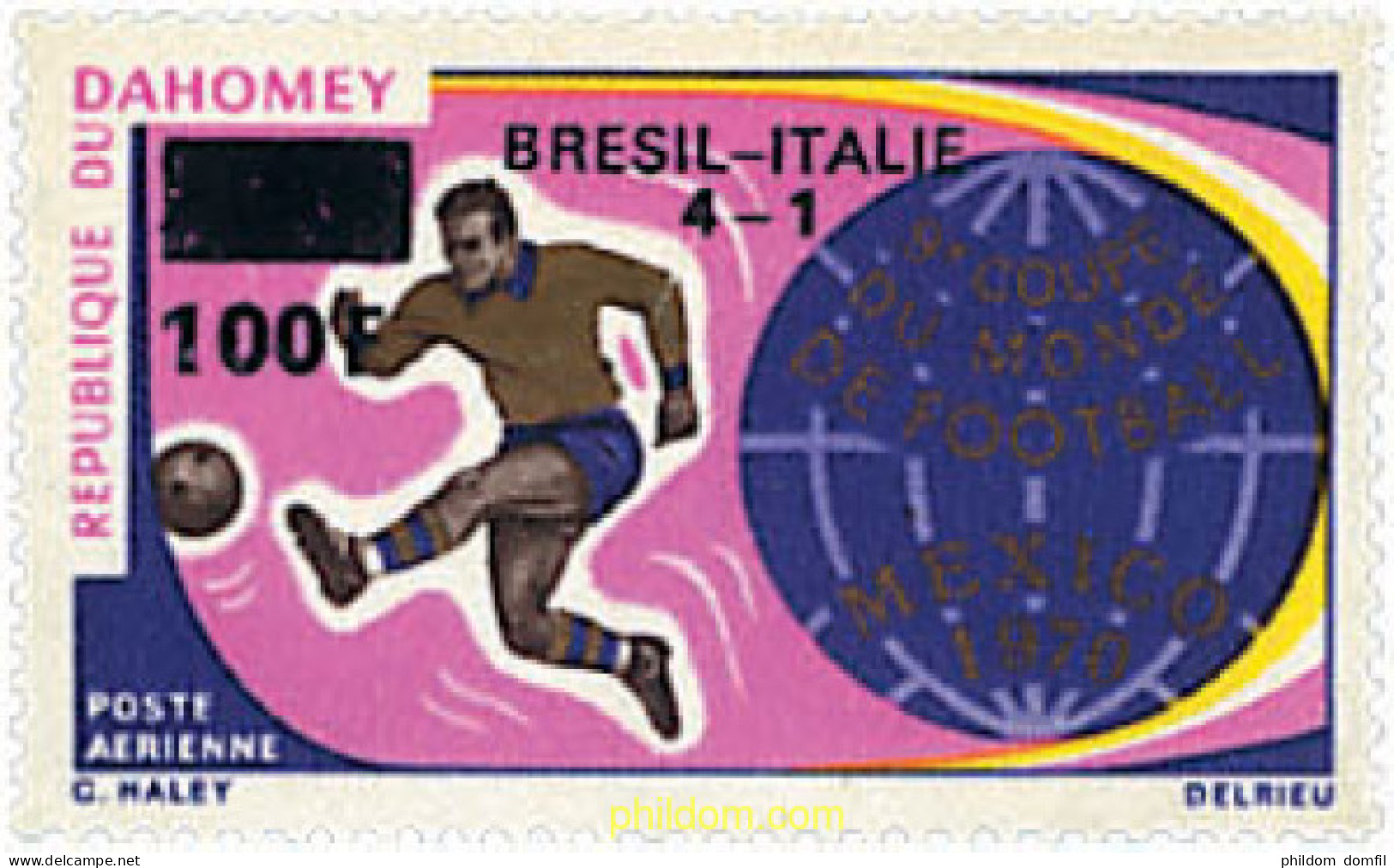 27460 MNH DAHOMEY 1970 COPA DEL MUNDO DE FUTBOL. MEXICO-70. VENCEDORES - Ongebruikt