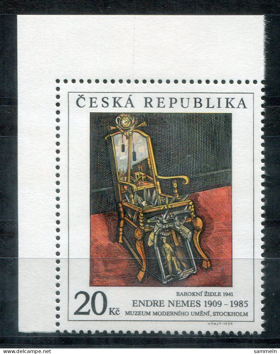 TSCHECHISCHE REPUBLIK 125 Eckrand Mnh - Gemälde, Painting, Peinture, Endre Nemes - CZECH REPUBLIC / RÉPUBLIQUE TCHÈQUE - Nuevos