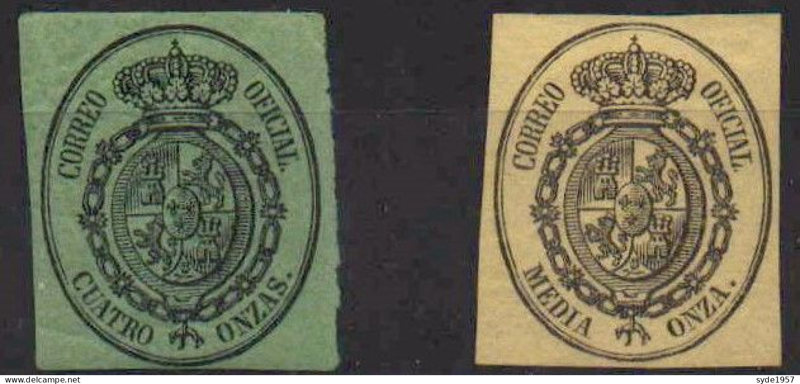 3 Timbres 1854 Et 1855 - Neuf Avec Trace De Charnière - Servizi