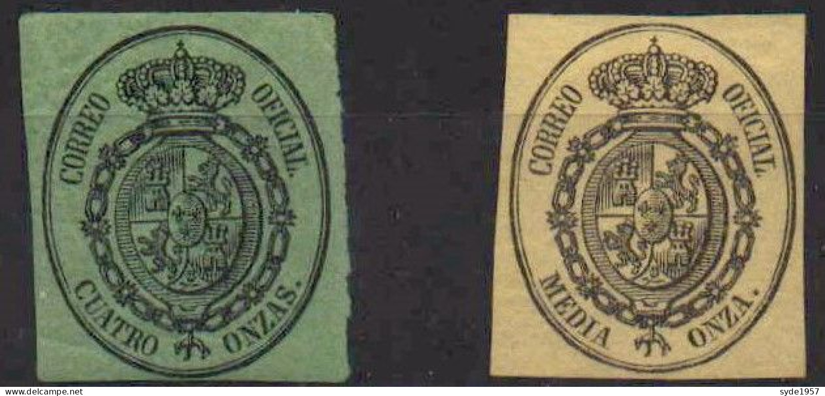 3 Timbres 1854 Et 1855 - Neuf Avec Trace De Charnière - Dienst