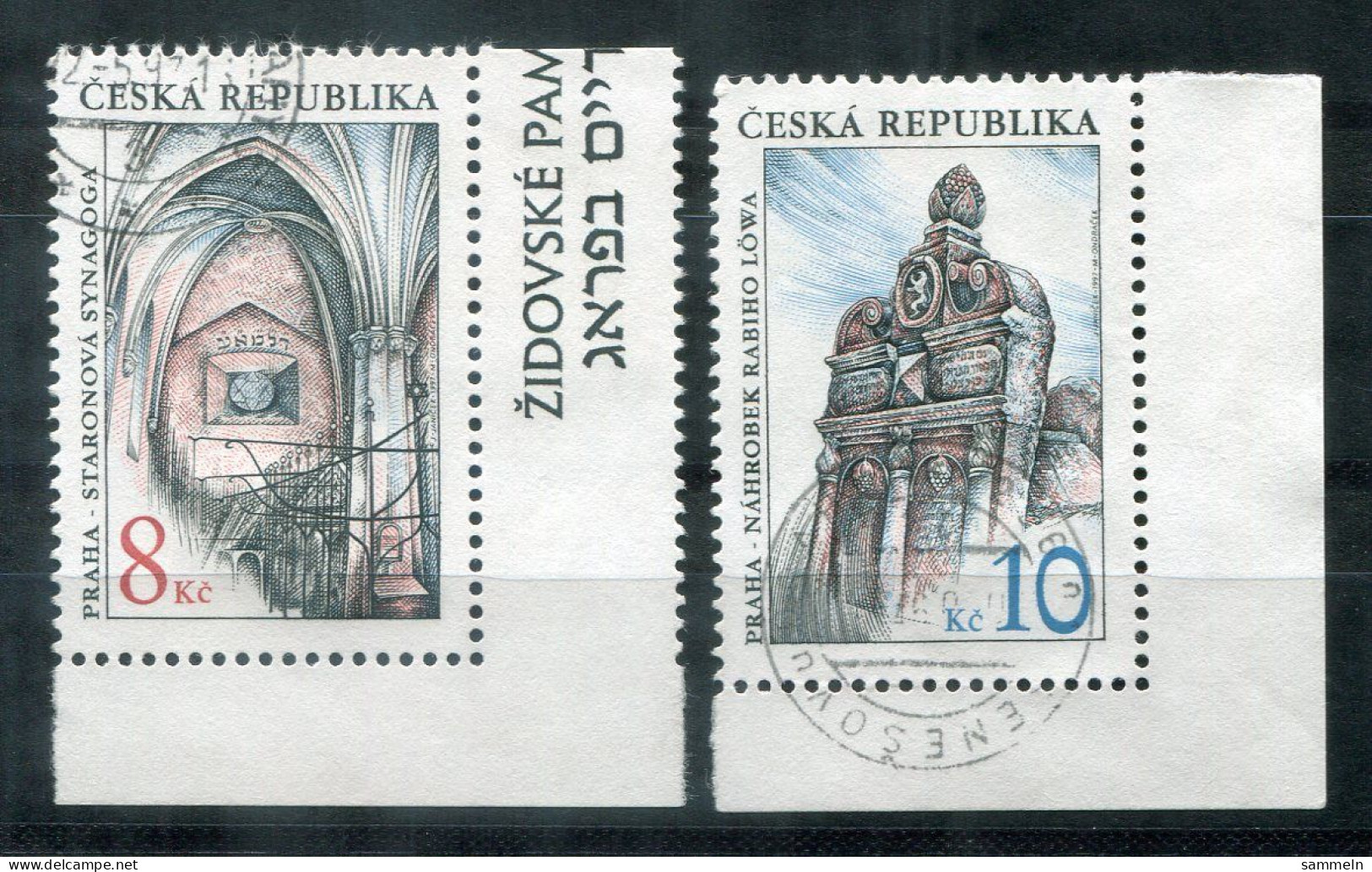 TSCHECHISCHE REPUBLIK 142-143 Canc. - Joint Issue Israel - CZECH REPUBLIC / RÉPUBLIQUE TCHÈQUE - Usati