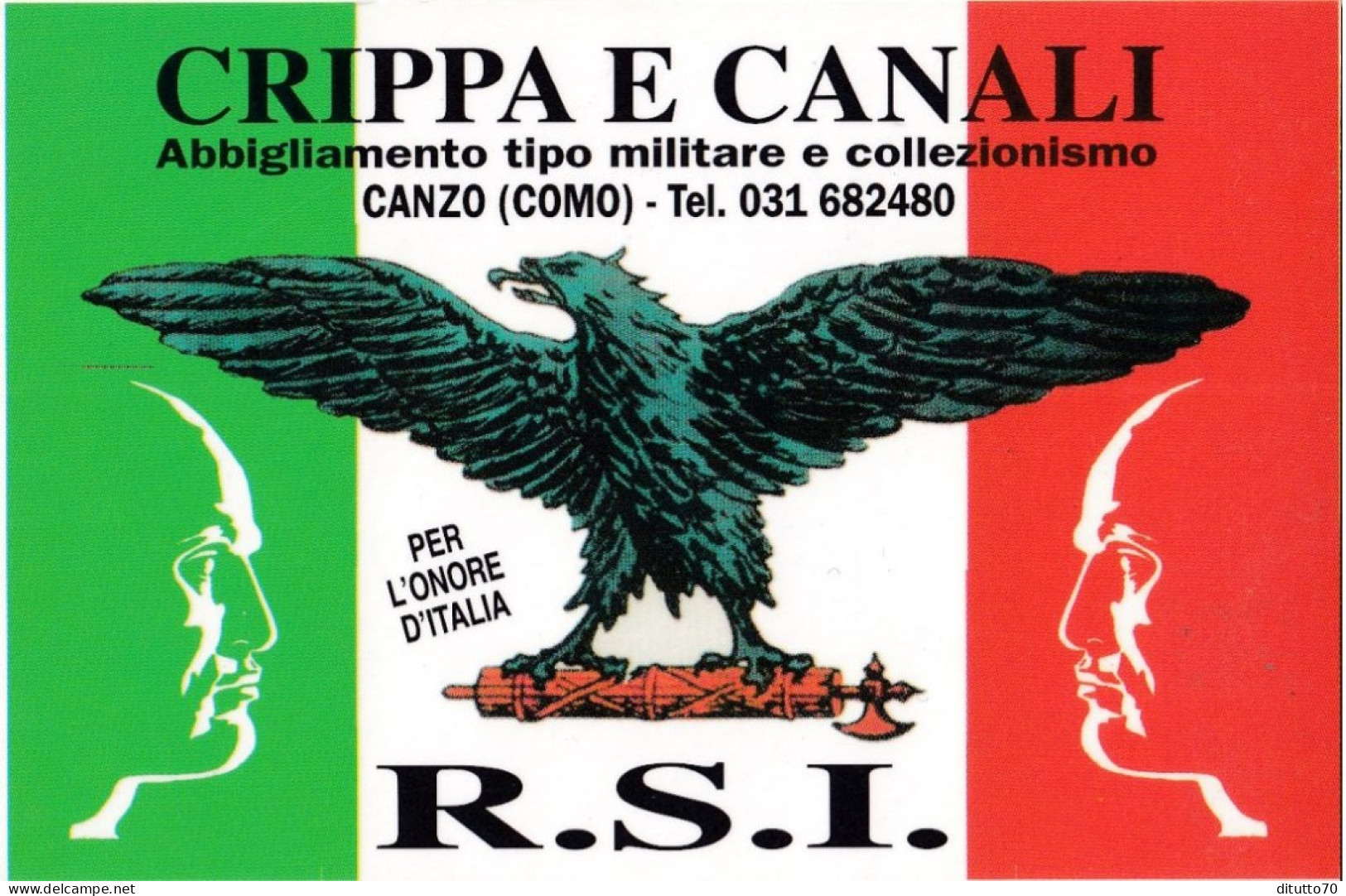 Calendarietto - Abbigliamento Tipo Militare E Collezionismo - Crippa E Cavalli - R.s.i. - Canzo - Como - Anno 2002 - Tamaño Pequeño : 2001-...