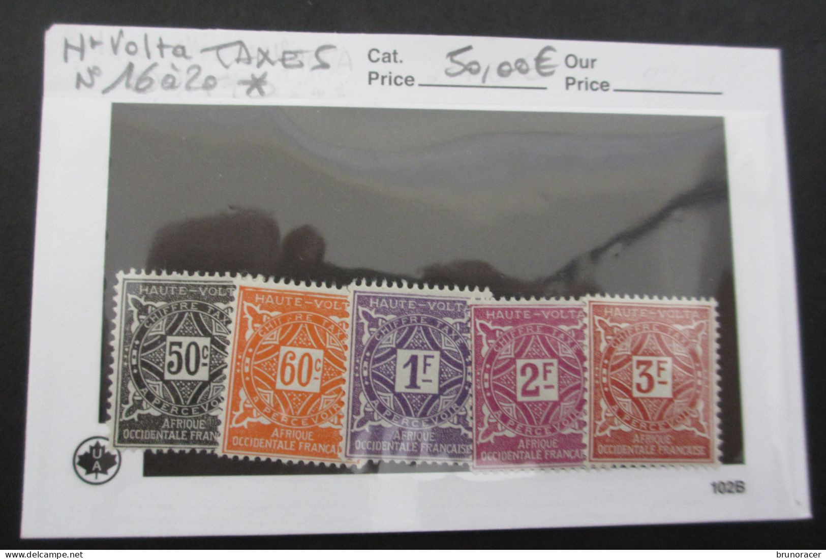 COLONIES HAUTE VOLTA TAXES N°16 à 20 NEUF* COTE 50 EUROS COTE VOIR SCANS - Unused Stamps