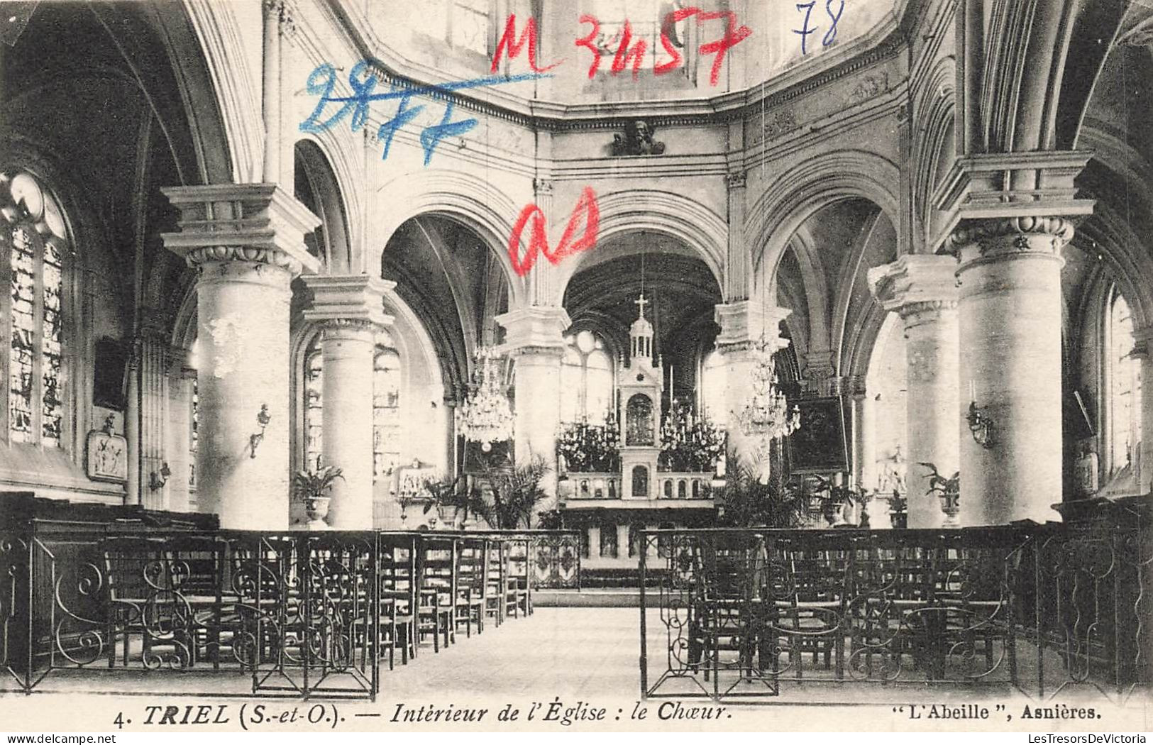 FRANCE - Triel (S Et O) - Vue De L'intérieur De L'église - Le Chœur - Carte Postale Ancienne - Triel Sur Seine