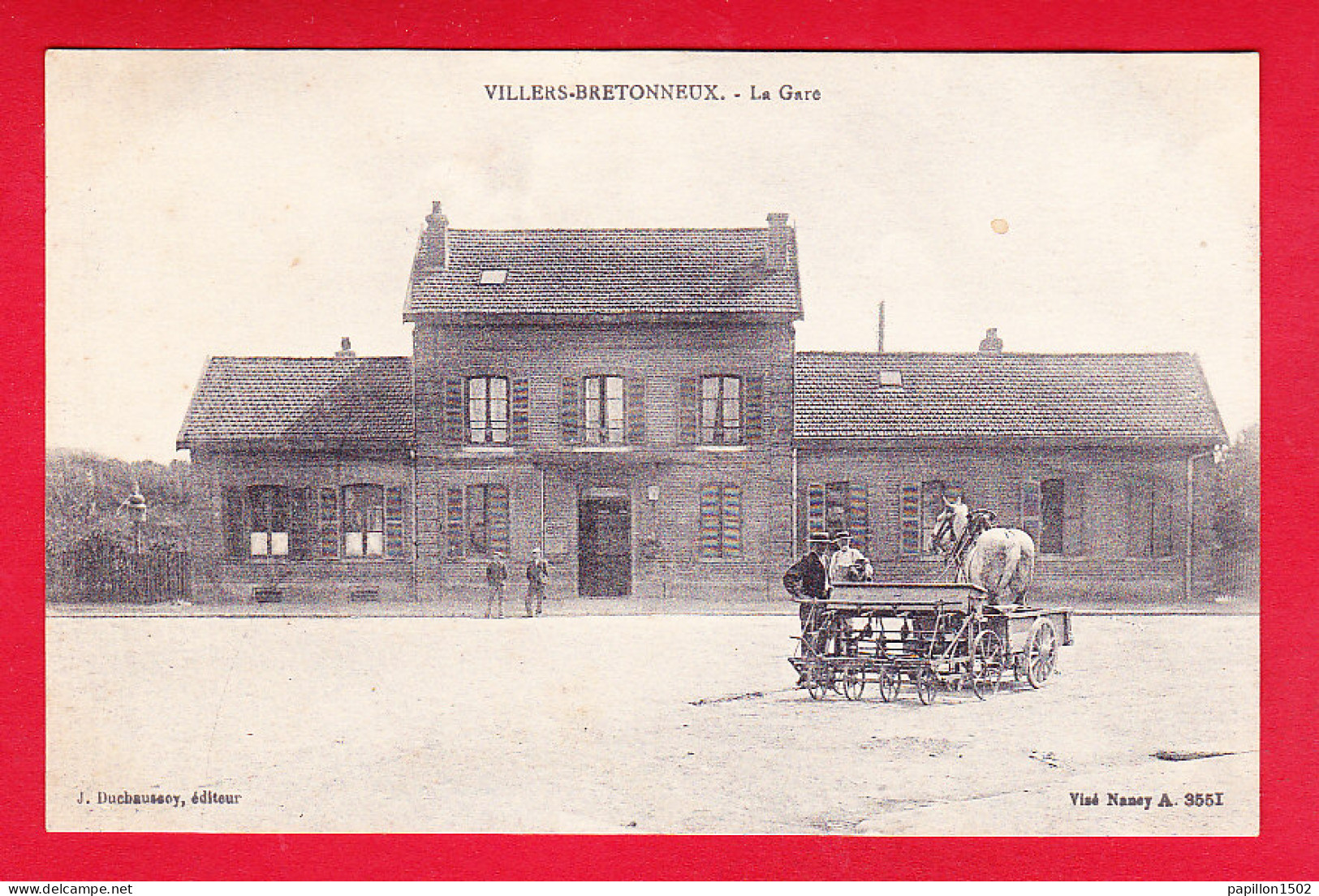 F-80-Villers Bretonneux-02P126  La Gare, Au Premier Plan Cheval, Animation, Cpa BE - Villers Bretonneux