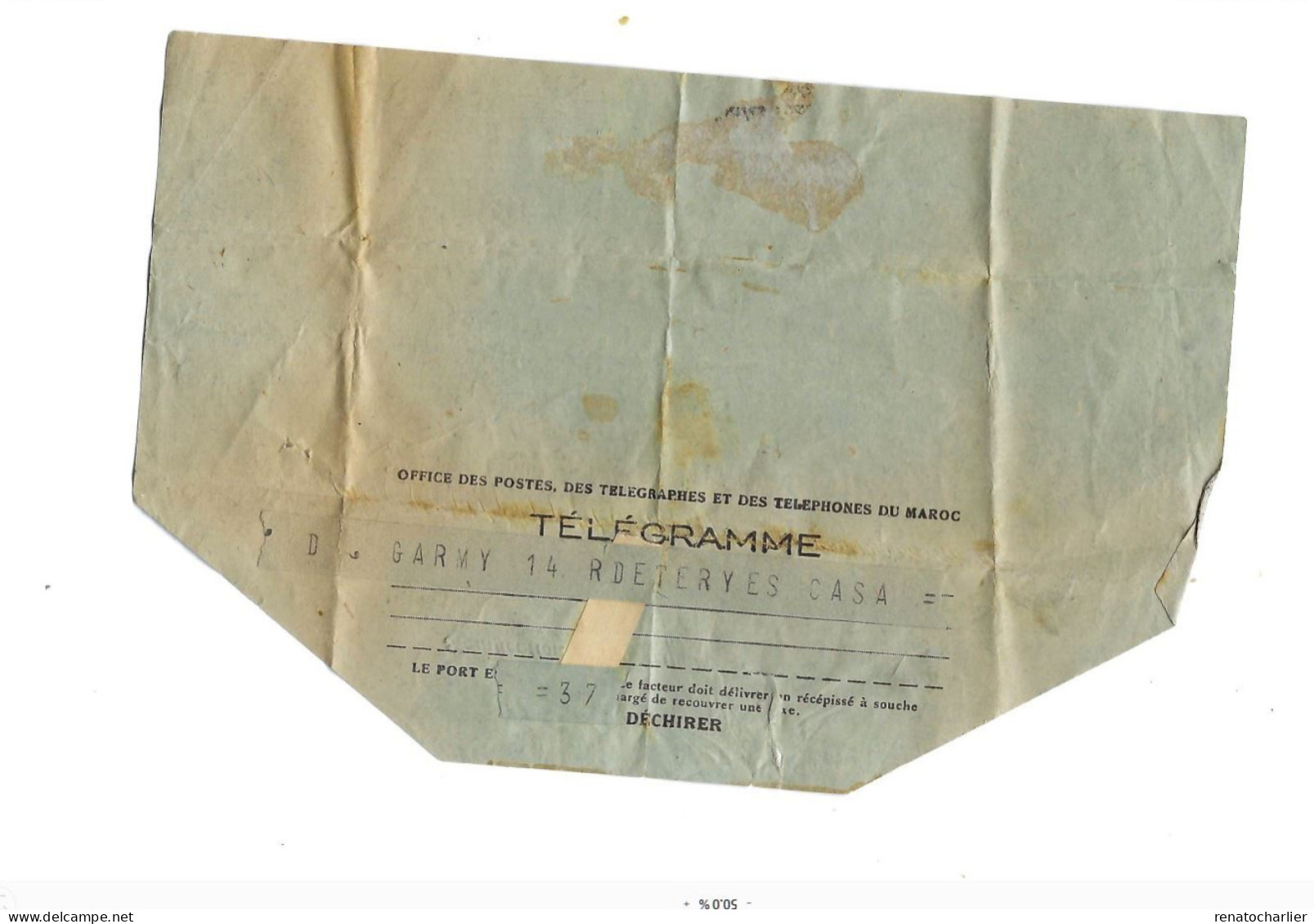 Télégramme De Vernet-les-Bains à Casablanca. - Other & Unclassified
