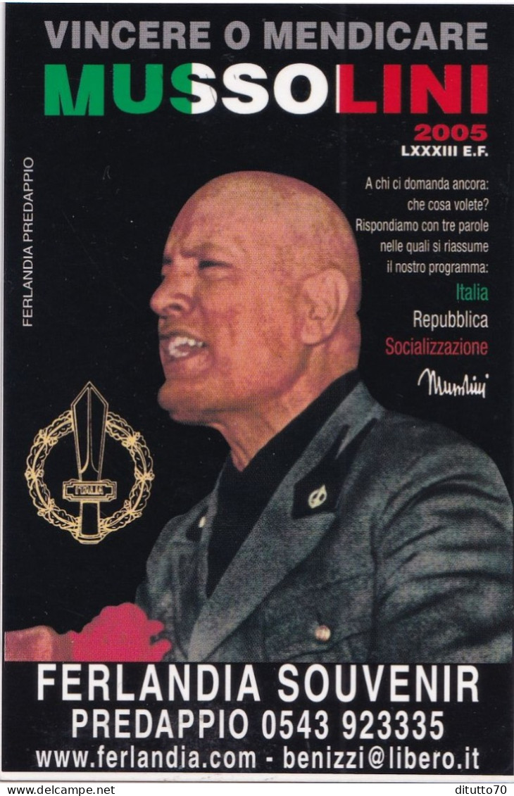 Calendarietto - Ferlandia - Predappio - L'italia Agli Italiani - Mussolini - Anno 2005 - Tamaño Pequeño : 2001-...