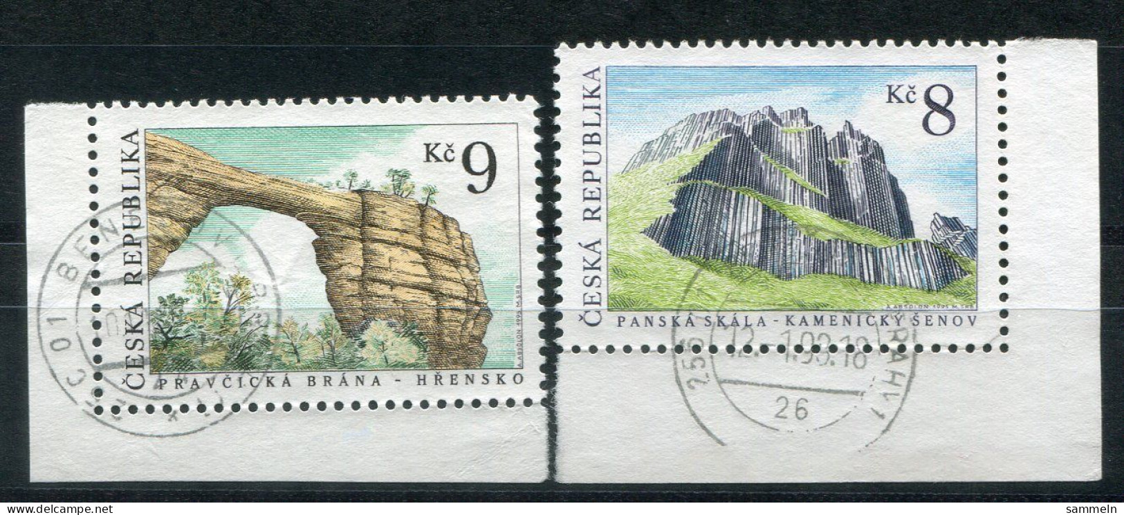 TSCHECHISCHE REPUBLIK 78-79 ER Canc. - Herrenfelsen, Prebischtor - CZECH REPUBLIC / RÉPUBLIQUE TCHÈQUE - Used Stamps