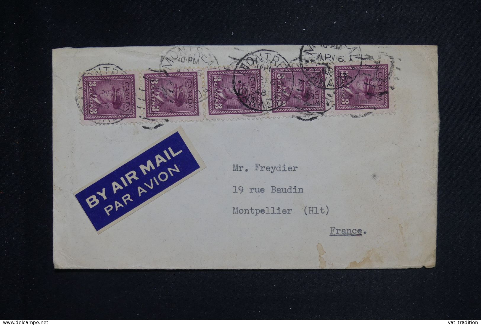 CANADA - Enveloppe De Montreal Pour Montpellier En 1948 - L 150622 - Brieven En Documenten