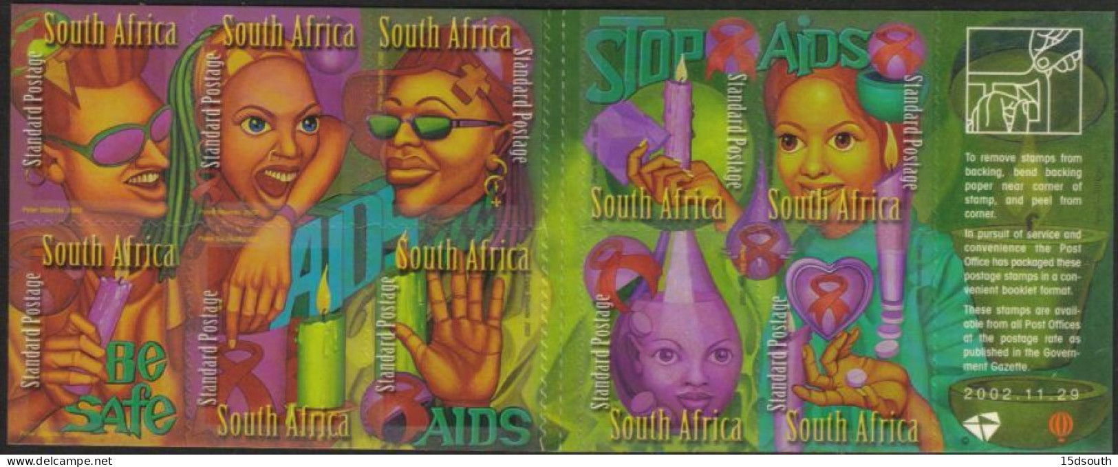 South Africa - 2002 AIDS Awareness Booklet (**) # SG SB66 - Postzegelboekjes